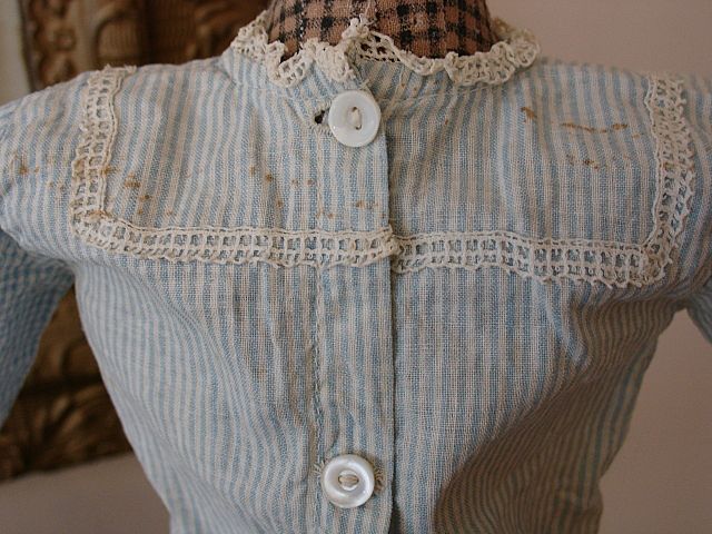 Sweetest Antique Blue and White Schoolgirl Dress Sweetest Antique Blue and White Schoolgirl Dress