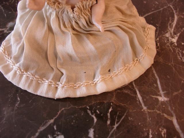 6" Kestner All Bisque w/Sleep Eyes~Original Silk Dress & Hat 6" Kestner All Bisque w/Sleep Eyes~Original Silk Dress & Hat