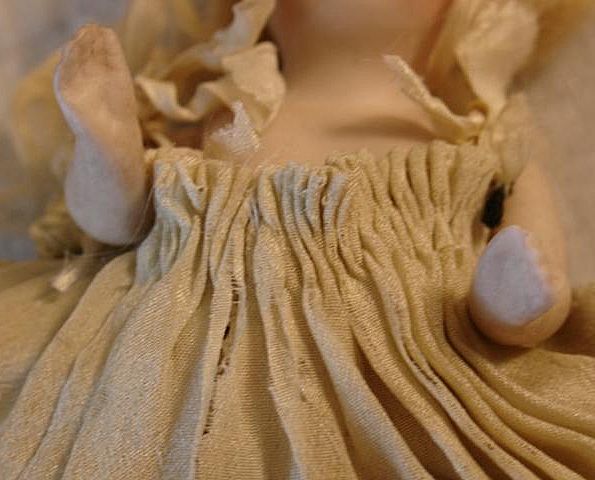 6" Kestner All Bisque w/Sleep Eyes~Original Silk Dress & Hat 6" Kestner All Bisque w/Sleep Eyes~Original Silk Dress & Hat