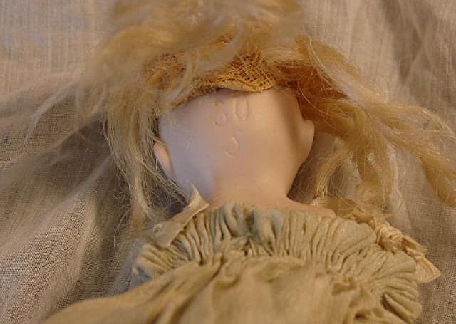 6" Kestner All Bisque w/Sleep Eyes~Original Silk Dress & Hat 6" Kestner All Bisque w/Sleep Eyes~Original Silk Dress & Hat