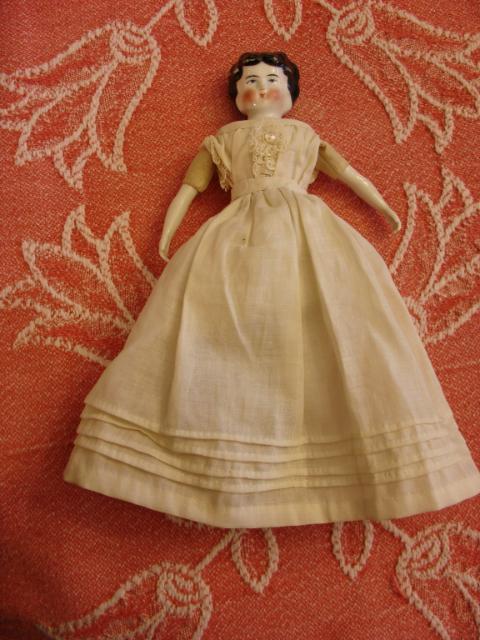 7.5" Antique German China Doll~Orange Tasseled Boots 7.5" Antique German China Doll~Orange Tasseled Boots