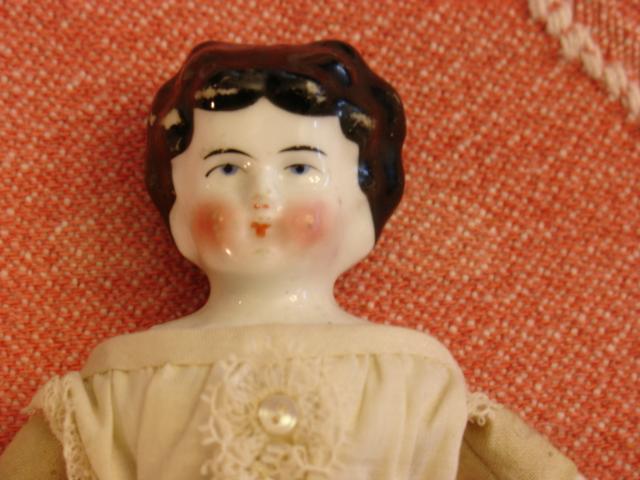 7.5" Antique German China Doll~Orange Tasseled Boots 7.5" Antique German China Doll~Orange Tasseled Boots