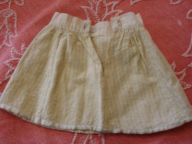 Sweet Blue and Yellow Striped Wool Doll Slip Sweet Blue and Yellow Striped Wool Doll Slip