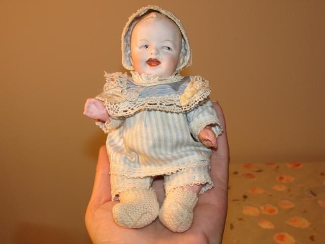 Adorable, Tiny Antique Heubach Character Baby Adorable, Tiny Antique Heubach Character Baby