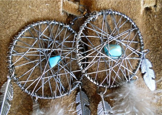 Native American Dream Catcher & Feather Earrings *Free Shipping! Native American Dream Catcher & Feather Earrings *Free Shipping!