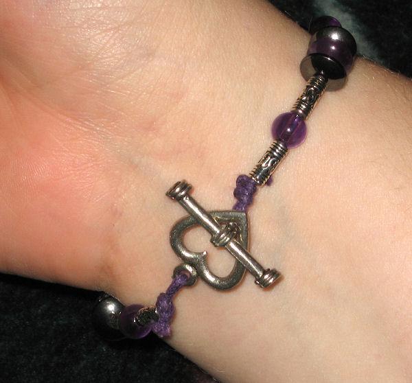 Amethyst Hematite Bracelet 7.5" Amethyst Hematite Bracelet 7.5"