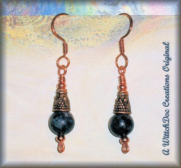 Lapis Lazuli in Copper Earrings Lapis Lazuli in Copper Earrings