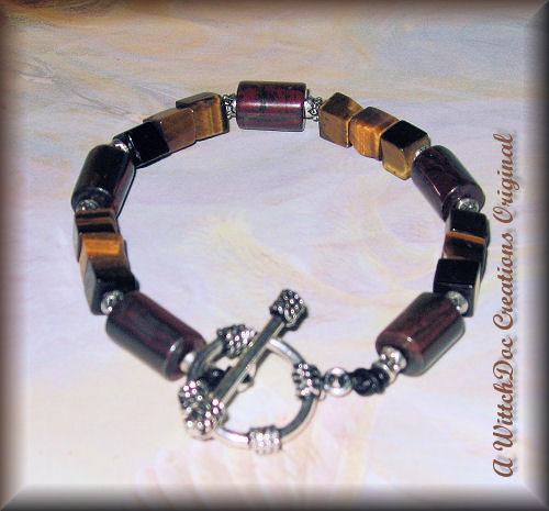Tiger Iron and Tiger's Eye Bracelet 8 inches Tiger Iron and Tiger's Eye Bracelet 8 inches