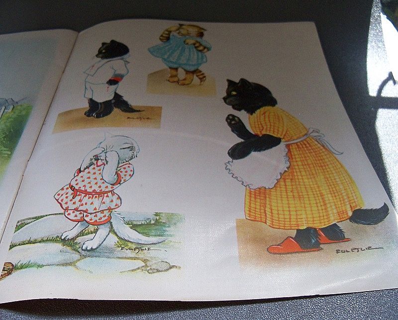 Wonderful Linen Childrens Book "Three Little Kitten" Wonderful Linen Childrens Book "Three Little Kitten"