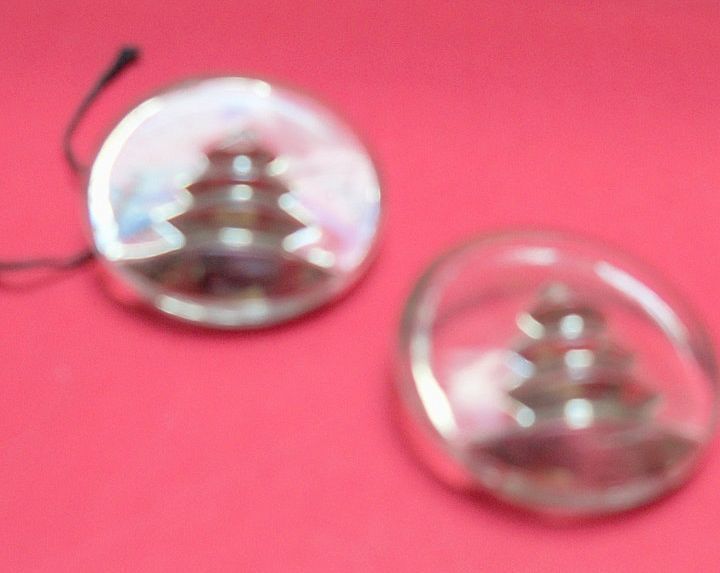 Clear Glass Button with Pine Tree Design Clear Glass Button with Pine Tree Design