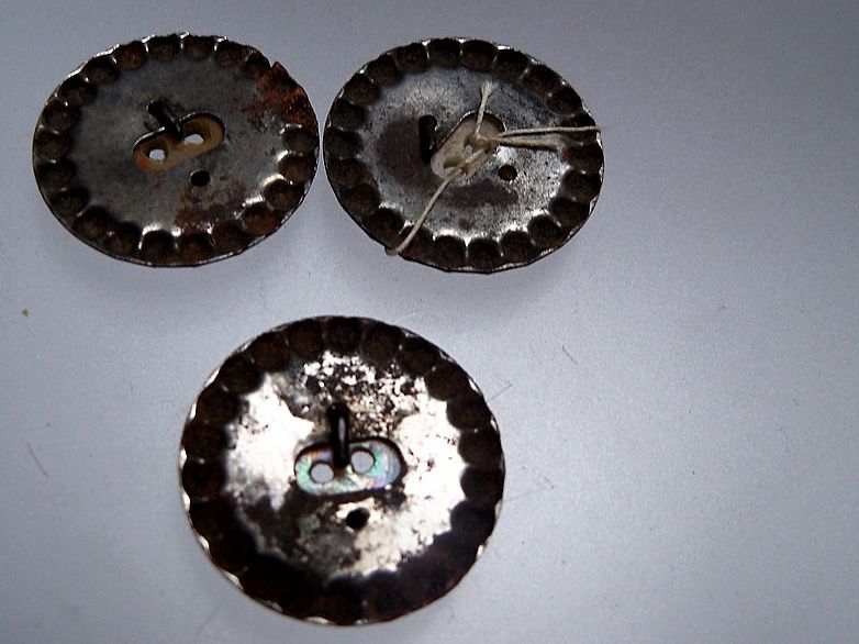 Cut Steel Buttons with Mother of Pearl Cut Steel Buttons with Mother of Pearl
