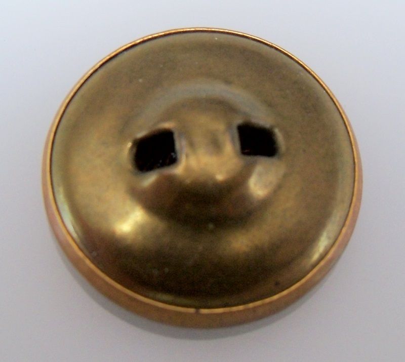 Button Brass coated two piece abstract floral design Button Brass coated two piece abstract floral design