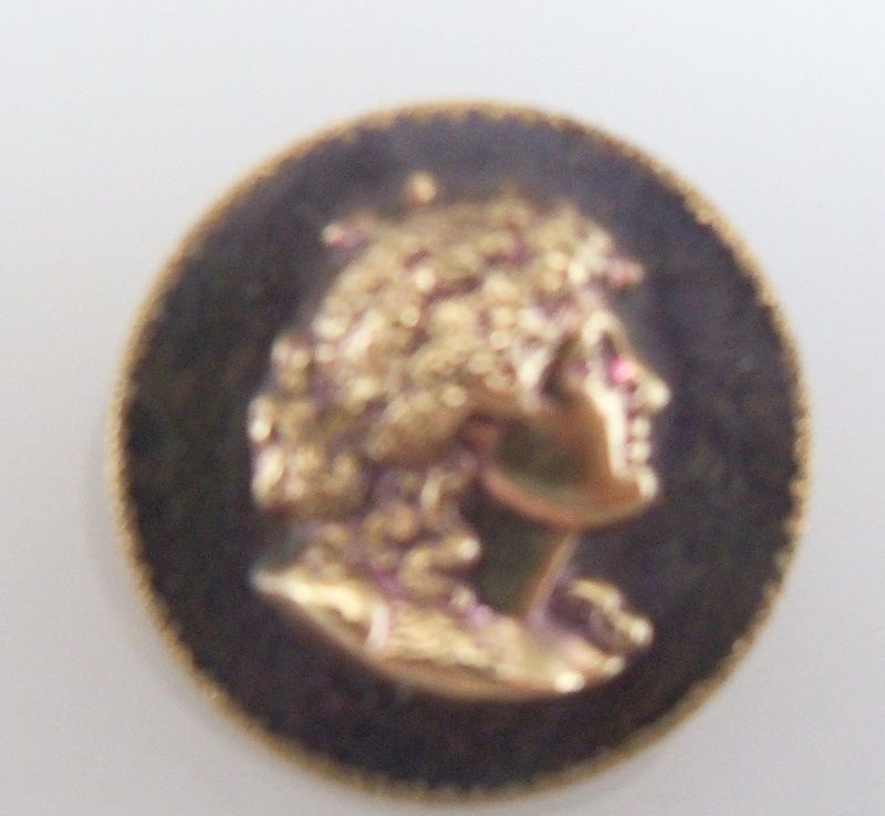 Button Tiny Button of Classical Lady's Head Button Tiny Button of Classical Lady's Head