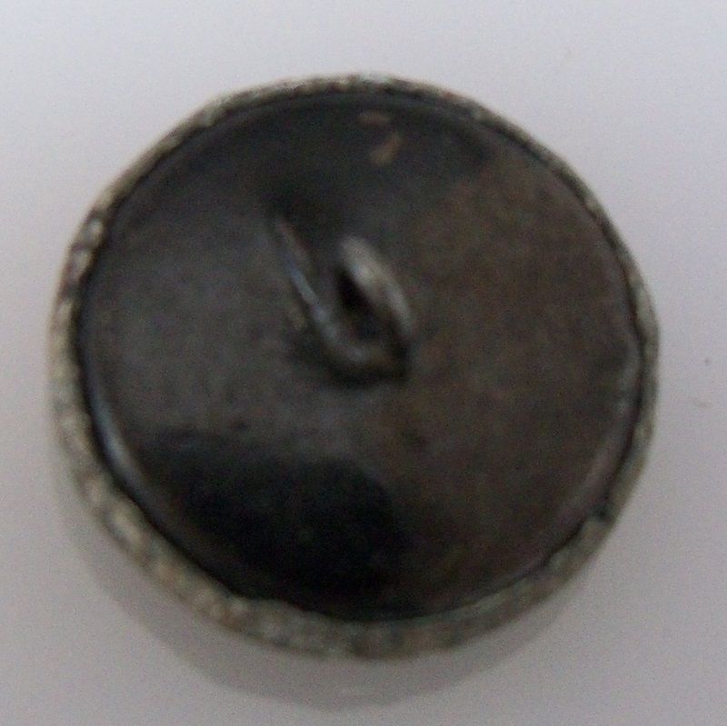 Silver Color Floral Design Convex Shaped Button Silver Color Floral Design Convex Shaped Button