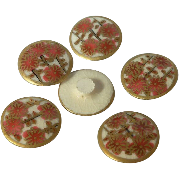 Set of Small Satsuma Buttons Set of Small Satsuma Buttons
