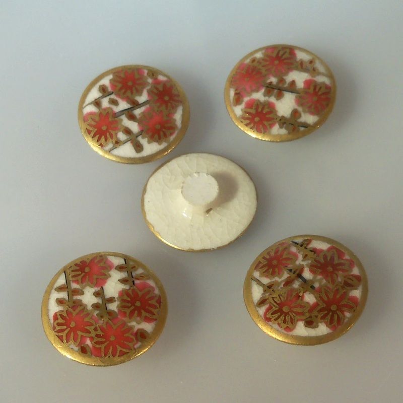 Set of Small Satsuma Buttons Set of Small Satsuma Buttons