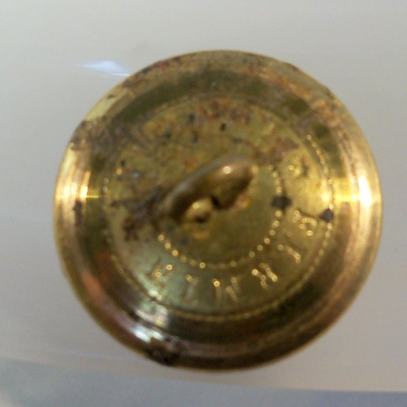 Gilt Button "West Meath Club" Shamrock Design Gilt Button "West Meath Club" Shamrock Design