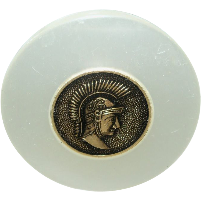 Large Plastic White MOP with Roman soldier insert Large Plastic White MOP with Roman soldier insert