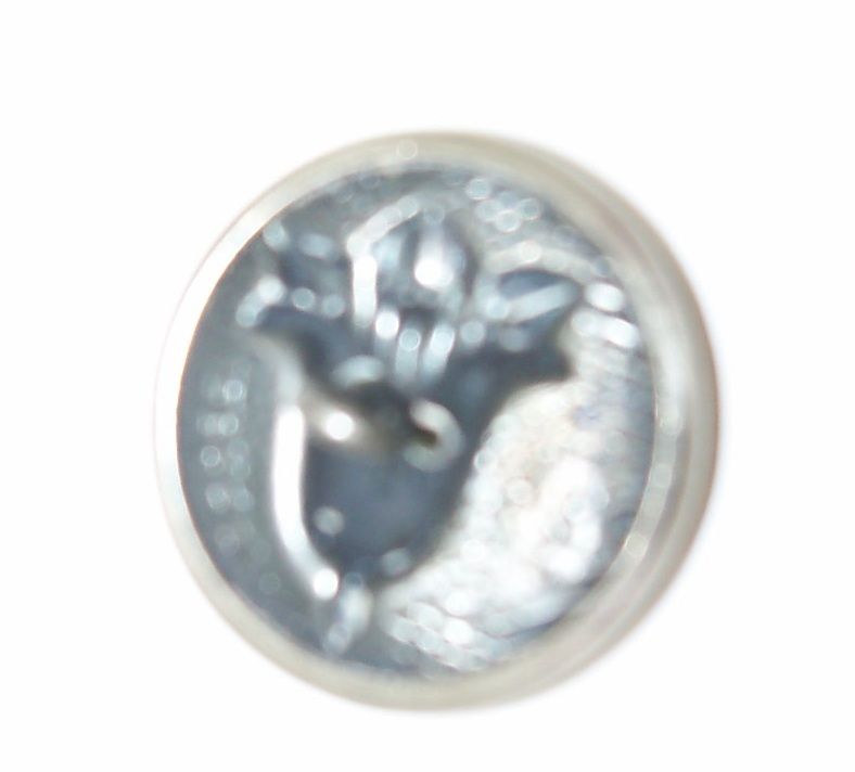 Silver Metal Single Flower Button Silver Metal Single Flower Button