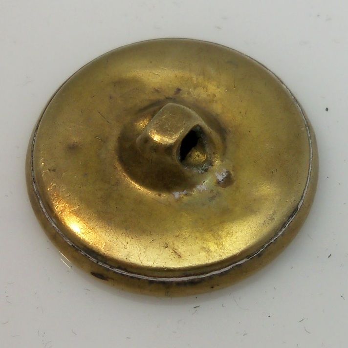 Brass two piece button bird in flight Brass two piece button bird in flight