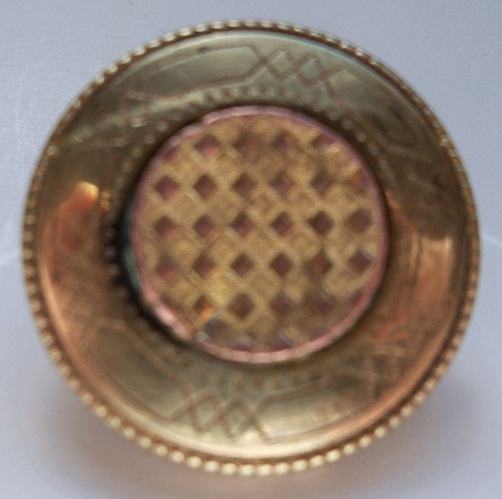 Beautiful Brass and Gilt Design Button Beautiful Brass and Gilt Design Button
