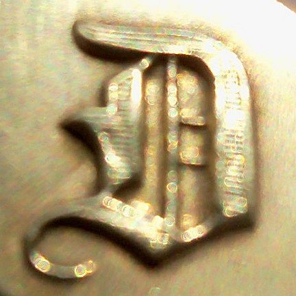 Brass Button with initial "D" Brass Button with initial "D"