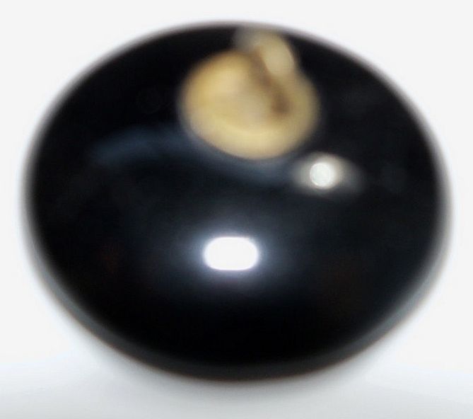 Black Glass with Wheat Design Button Black Glass with Wheat Design Button