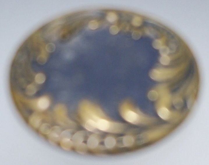 Swirl Brass Color and Painted Black Button Swirl Brass Color and Painted Black Button