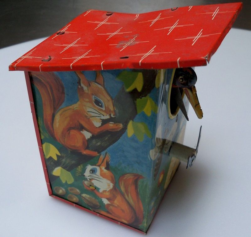 Western Germany Windup Bird House Bank Western Germany Windup Bird House Bank