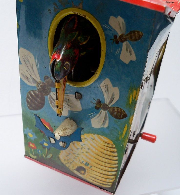 Western Germany Windup Bird House Bank Western Germany Windup Bird House Bank