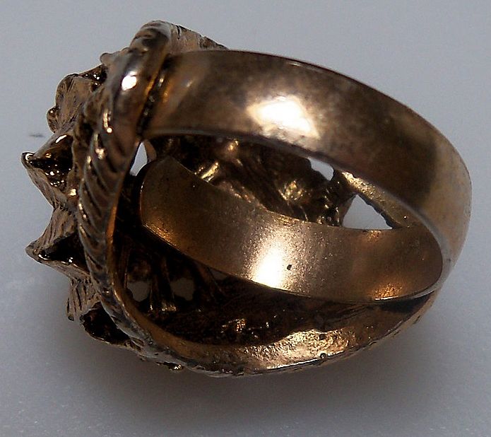 One Size Fits All Floral Gold Metal Ring One Size Fits All Floral Gold Metal Ring