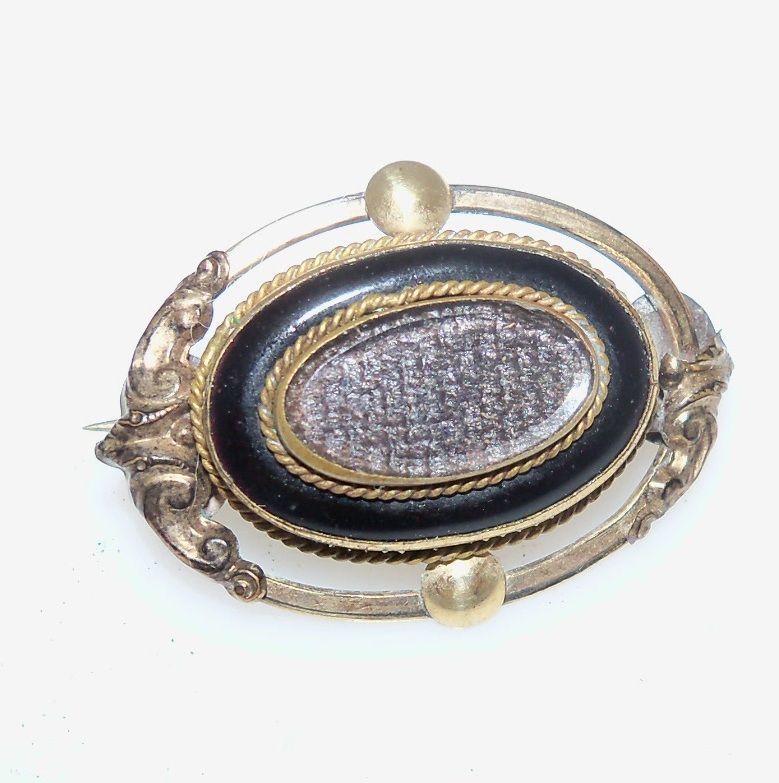 Victorian Mourning Hair Brooch Victorian Mourning Hair Brooch