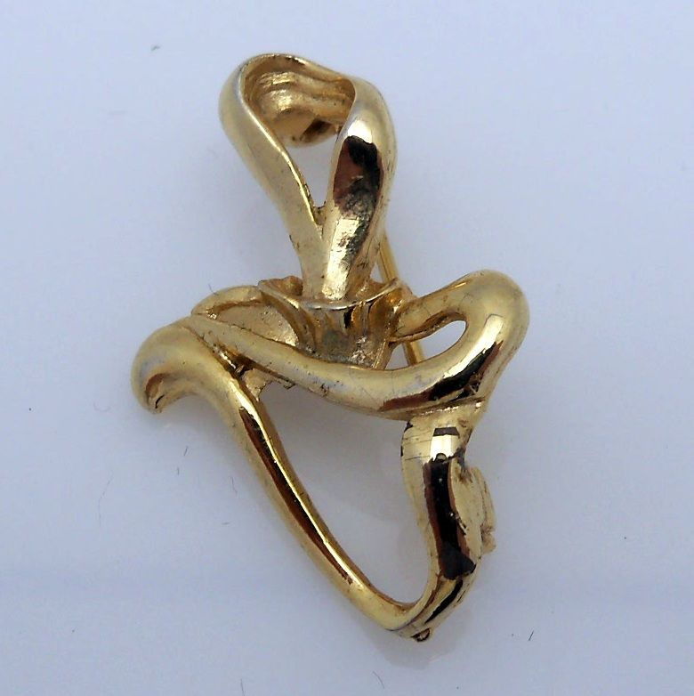 Tiny Swirl Gold Metal Pin Tiny Swirl Gold Metal Pin