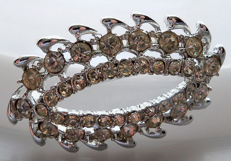 Oval Multi Shaped Clear Rhinestone Brooch Oval Multi Shaped Clear Rhinestone Brooch