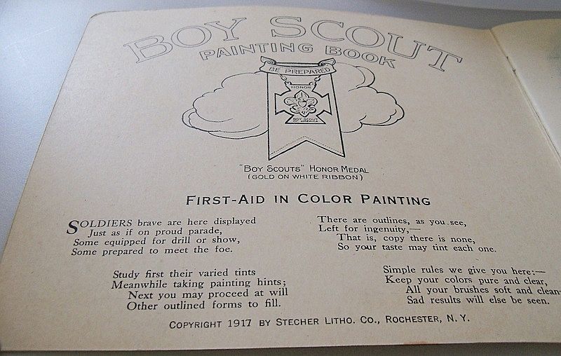 Wonderful Boy Scout Painting Book Pre WWI Wonderful Boy Scout Painting Book Pre WWI
