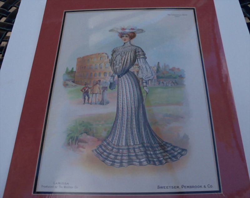 Victorian Fashion Print featuring the Coliseum, Rome Victorian Fashion Print featuring the Coliseum, Rome