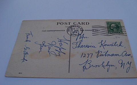 New Years Greeting Postcard 1919 New Years Greeting Postcard 1919