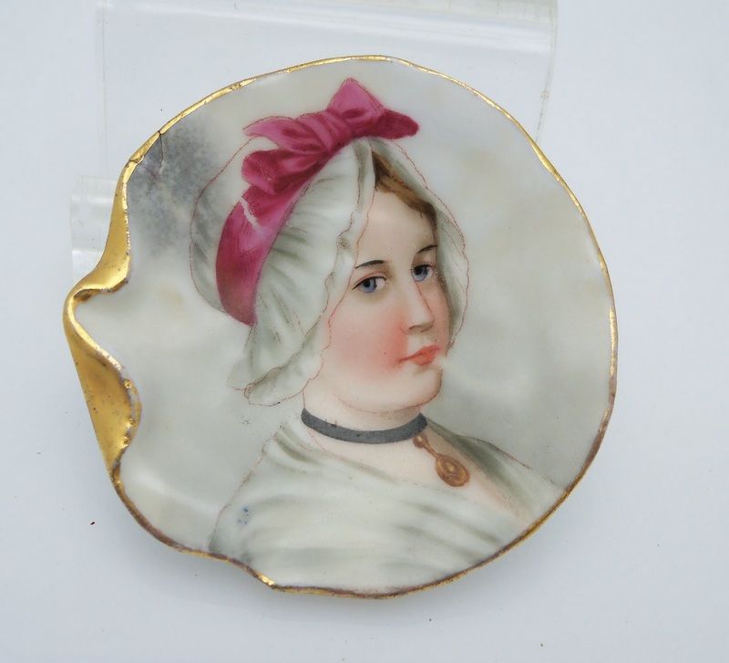 Portrait Butter Pat of Mature Lady Portrait Butter Pat of Mature Lady