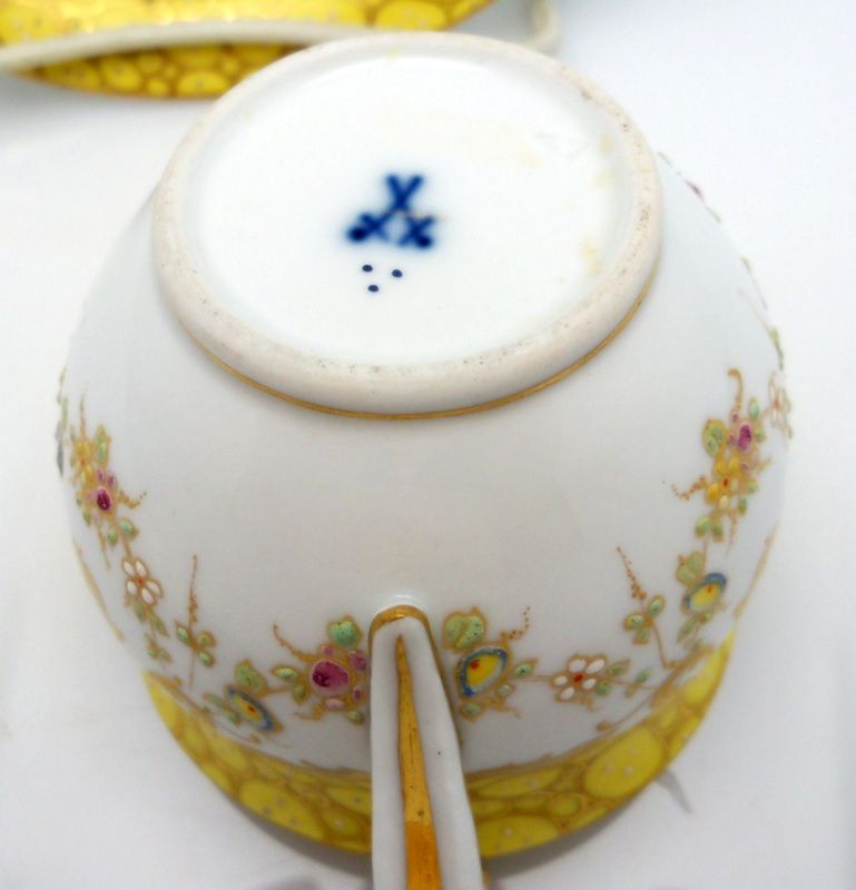 Signed Meissen Serpent Handle Cup and Saucer Signed Meissen Serpent Handle Cup and Saucer