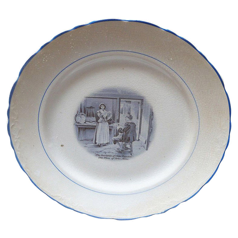 Plate "The Plea of John Alden" Plate "The Plea of John Alden"