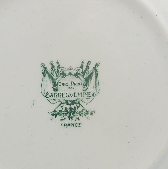 Napoleon French Green Transferware Plate Napoleon French Green Transferware Plate