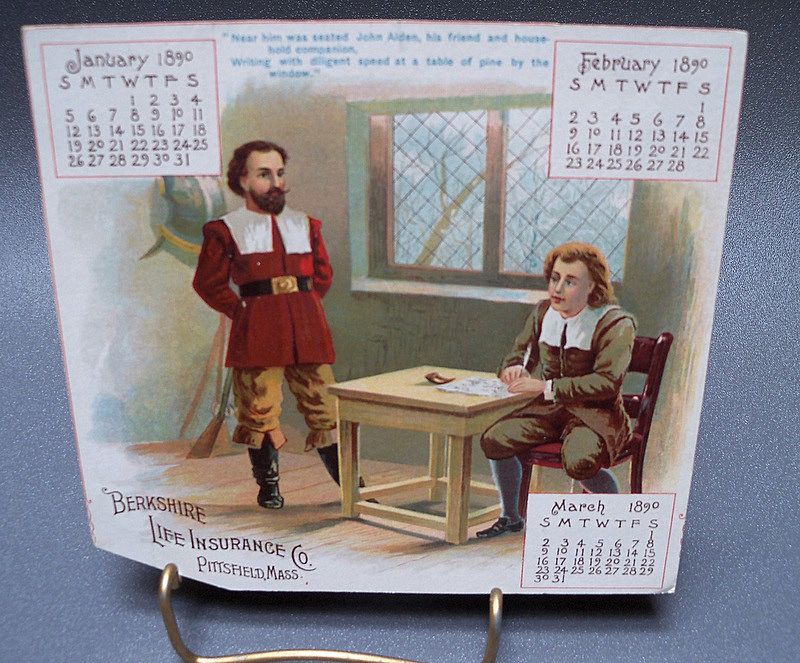 1890 Victorian Calendar Pages with Thanksgiving Theme 1890 Victorian Calendar Pages with Thanksgiving Theme