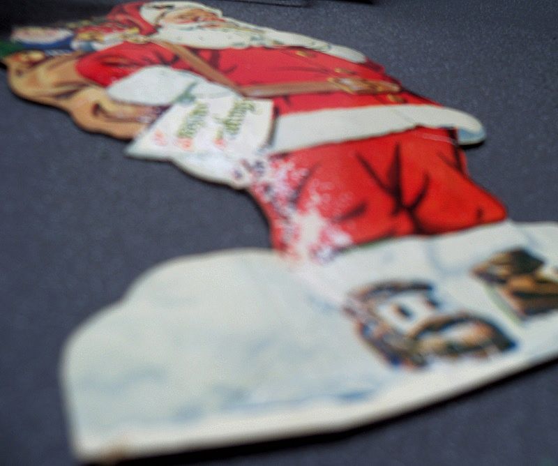 Advertising Trade Card Stand Up Santa Claus Advertising Trade Card Stand Up Santa Claus