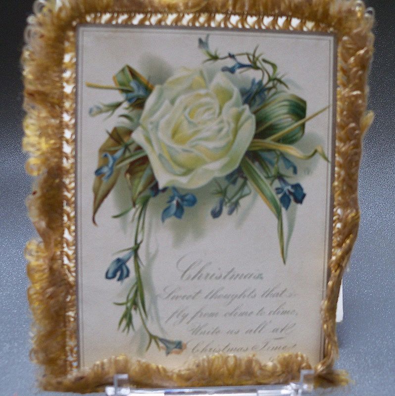 Victorian Christmas Floral Card with Fringe Victorian Christmas Floral Card with Fringe