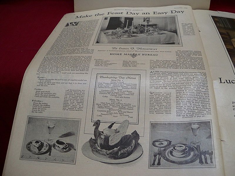Magazine "People's Home Journal" November 1926 Magazine "People's Home Journal" November 1926