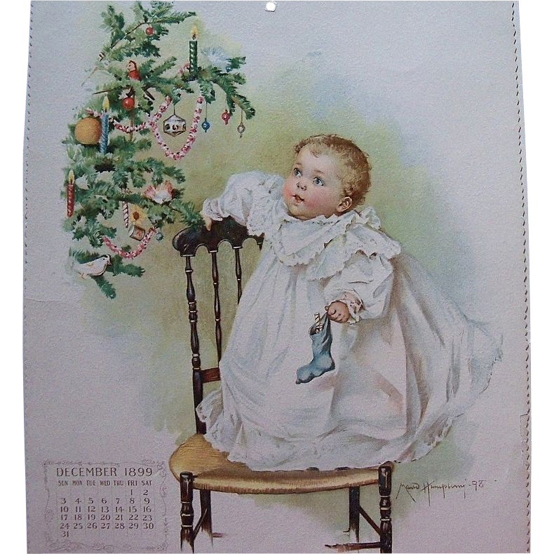 Maud Humphrey December 1899 Calendar Page Maud Humphrey December 1899 Calendar Page