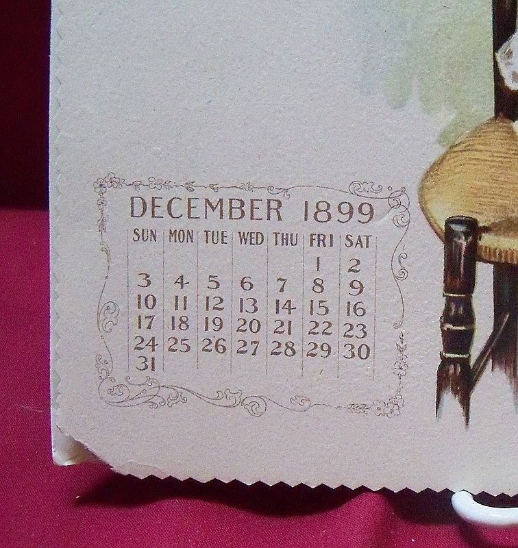 Maud Humphrey December 1899 Calendar Page Maud Humphrey December 1899 Calendar Page