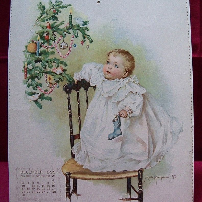 Maud Humphrey December 1899 Calendar Page Maud Humphrey December 1899 Calendar Page