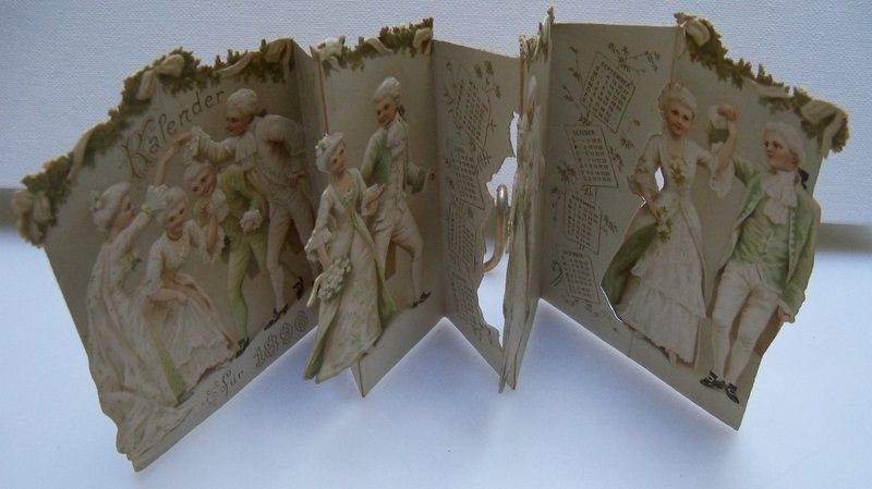1896 German Calendar featuring 18th Dancing Couples 1896 German Calendar featuring 18th Dancing Couples