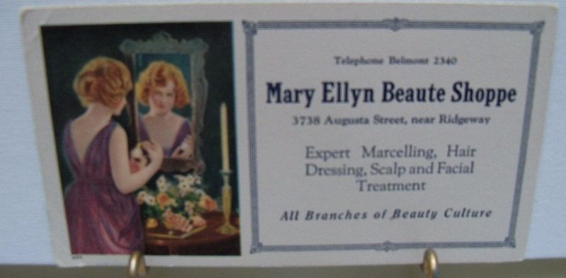 Ink Blotter "Mary Ellyn Beaute Shoppe" Ink Blotter "Mary Ellyn Beaute Shoppe"